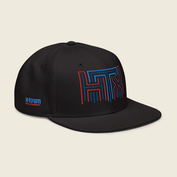 Neon Drip HTX Snapback Hat image 1