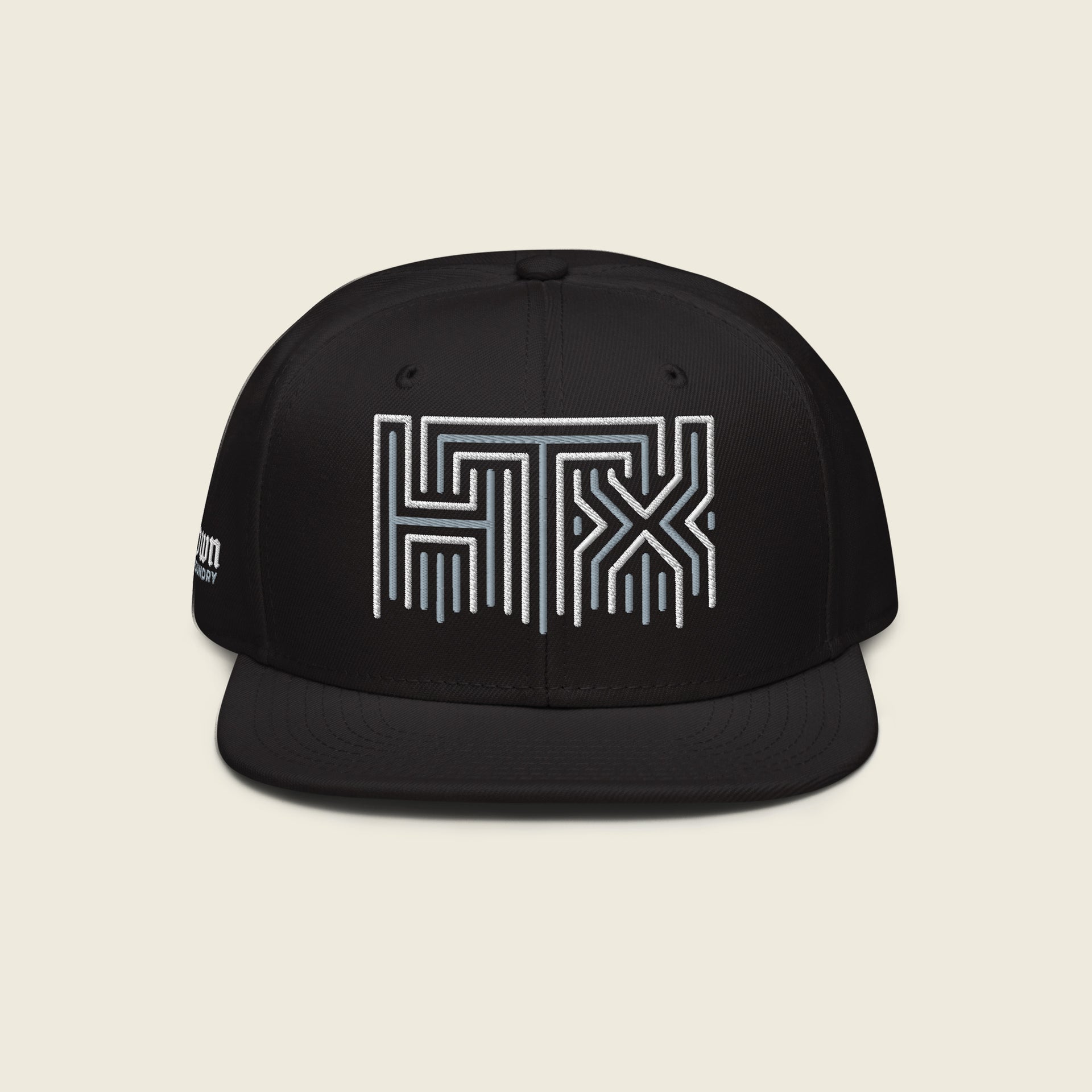 Neon Drip White HTX Snapback Hat image 0