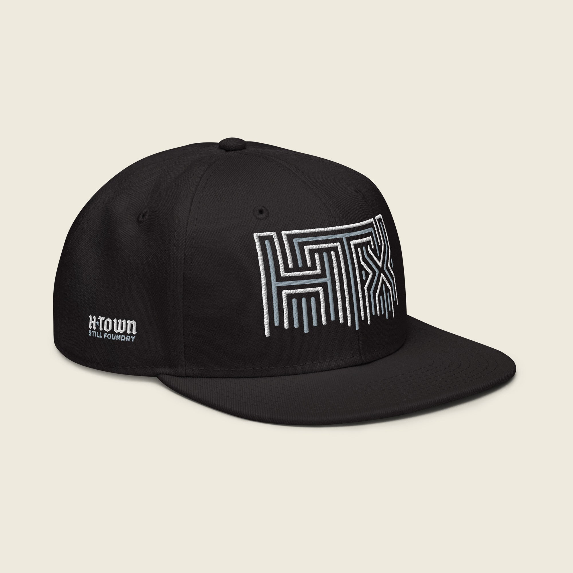 Neon Drip White HTX Snapback Hat image 1