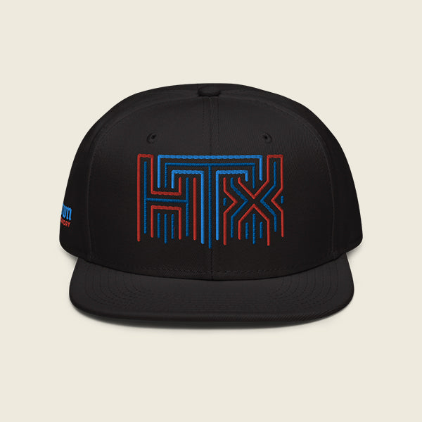 Neon Drip HTX Snapback Hat image 0